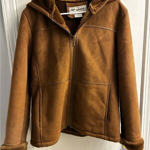Brown Hooded Jacket by RP Sport